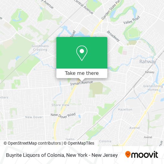 Buyrite Liquors of Colonia map