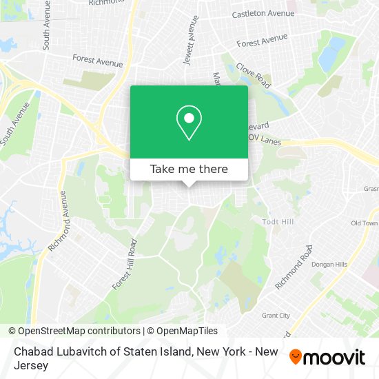 Chabad Lubavitch of Staten Island map