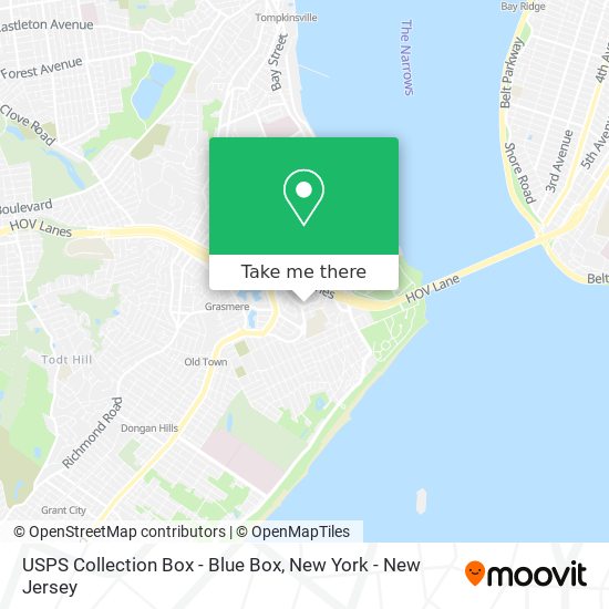 USPS Collection Box - Blue Box map