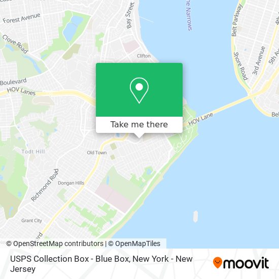 USPS Collection Box - Blue Box map