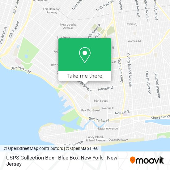 USPS Collection Box - Blue Box map