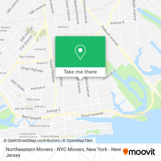 Northeastern Movers - NYC Movers map
