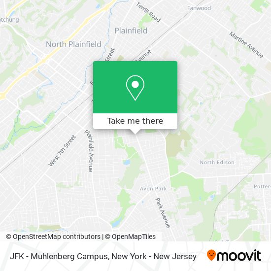 Mapa de JFK - Muhlenberg Campus