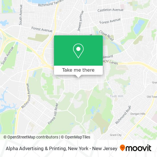 Mapa de Alpha Advertising & Printing