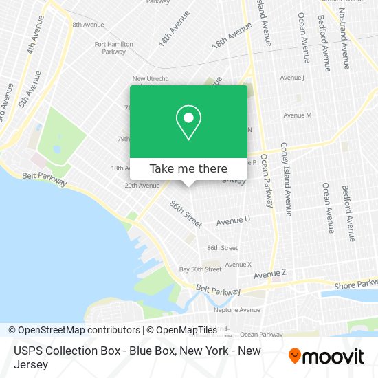 USPS Collection Box - Blue Box map