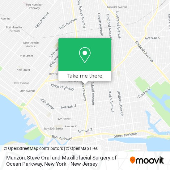 Mapa de Manzon, Steve Oral and Maxillofacial Surgery of Ocean Parkway