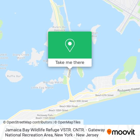 Mapa de Jamaica Bay Wildlife Refuge VSTR. CNTR. - Gateway National Recreation Area