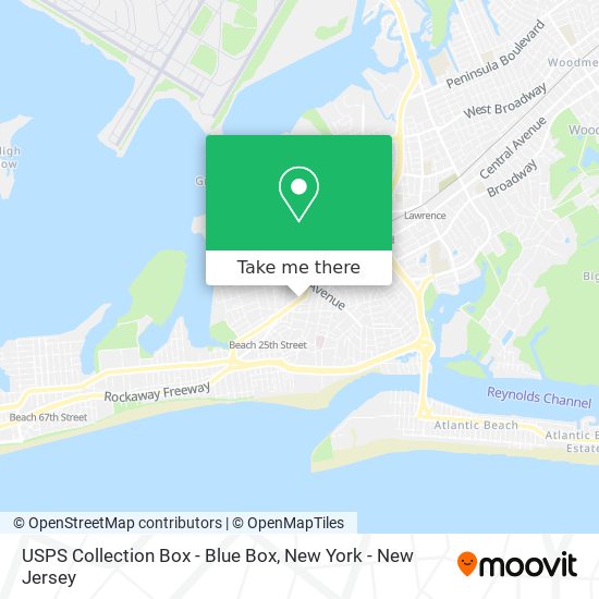 USPS Collection Box - Blue Box map