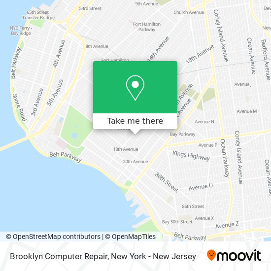 Brooklyn Computer Repair map