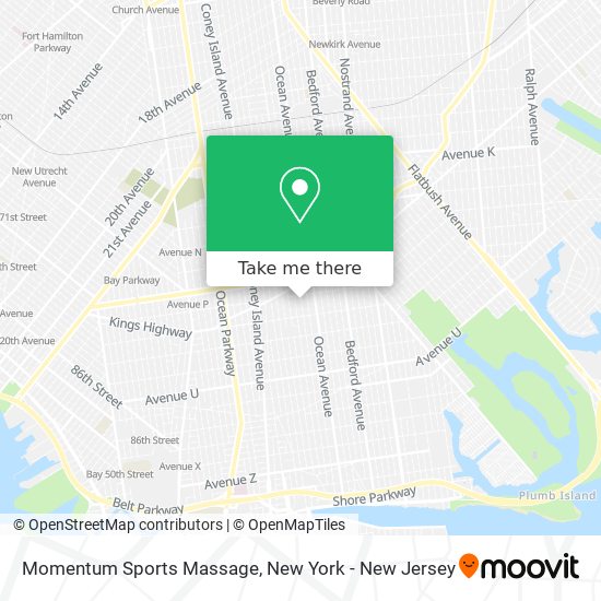 Momentum Sports Massage map