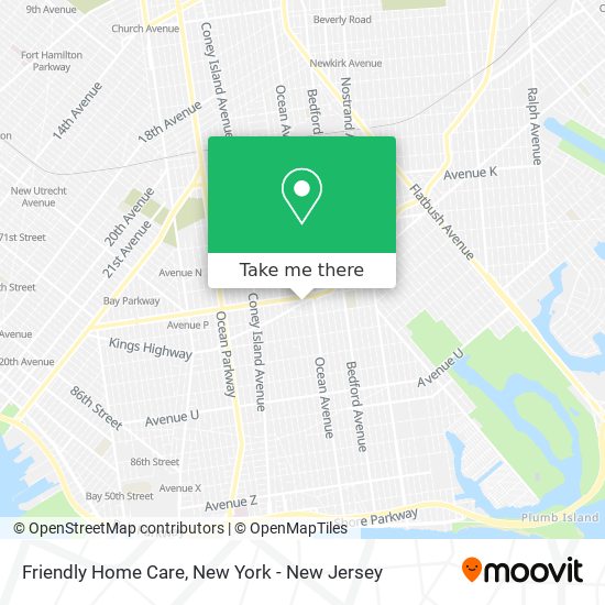Friendly Home Care map