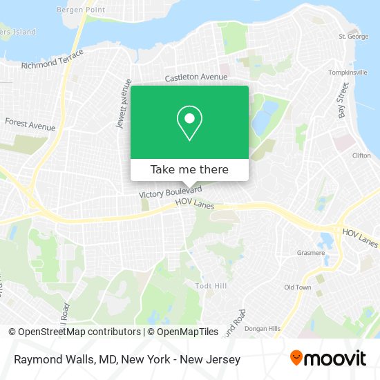 Raymond Walls, MD map