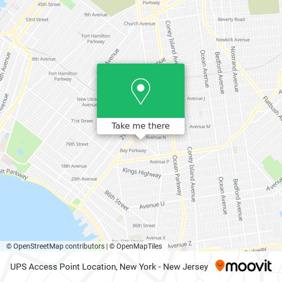 UPS Access Point Location map