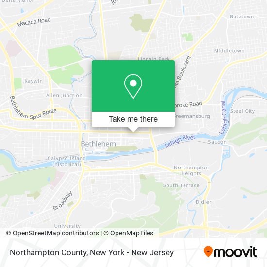 Mapa de Northampton County