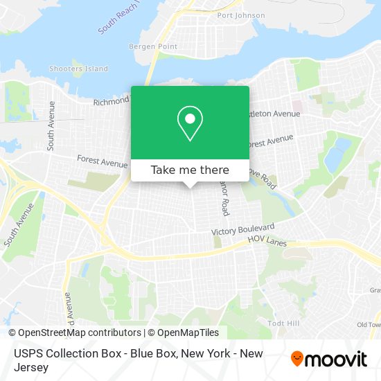 USPS Collection Box - Blue Box map