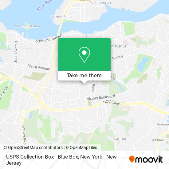 Mapa de USPS Collection Box - Blue Box