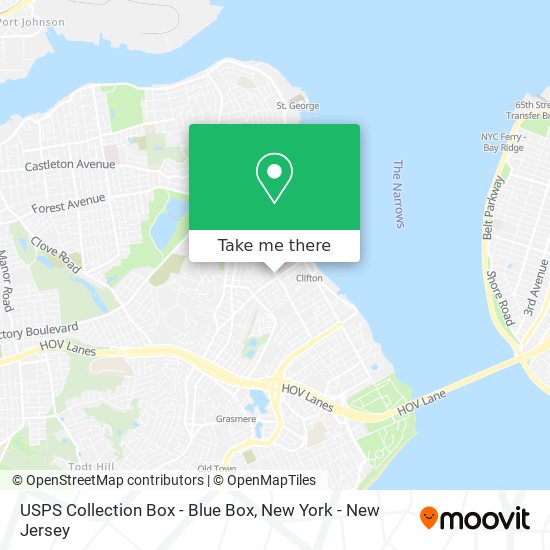 USPS Collection Box - Blue Box map