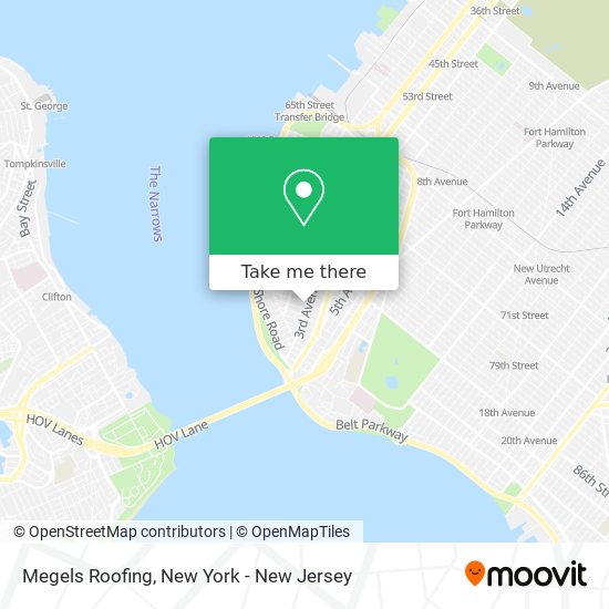 Megels Roofing map