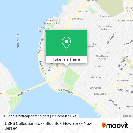 USPS Collection Box - Blue Box map