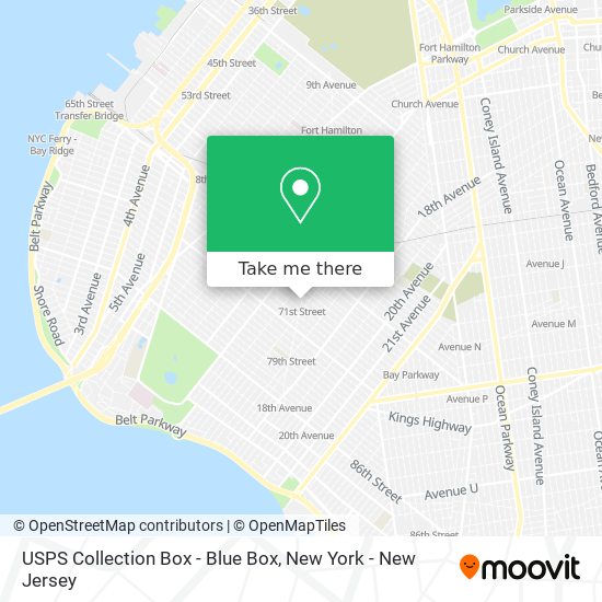 USPS Collection Box - Blue Box map