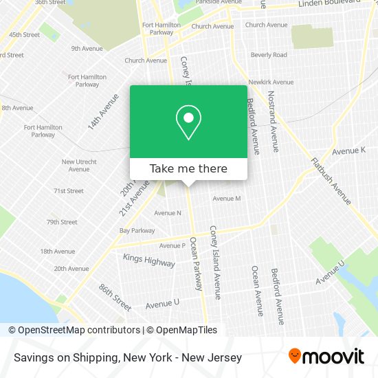 Mapa de Savings on Shipping