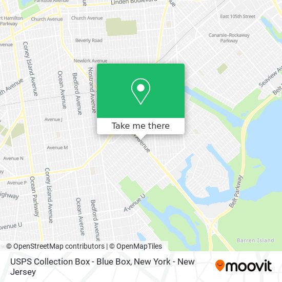 Mapa de USPS Collection Box - Blue Box