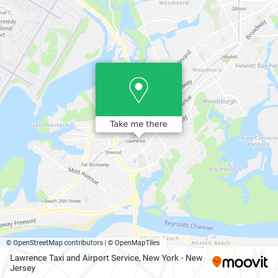 Lawrence Taxi and Airport Service map