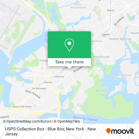 USPS Collection Box - Blue Box map