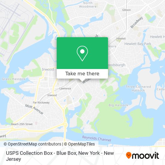 Mapa de USPS Collection Box - Blue Box