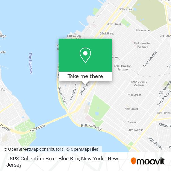 USPS Collection Box - Blue Box map