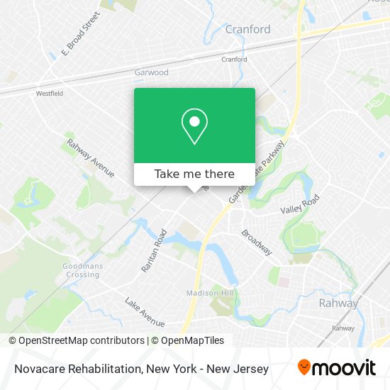 Mapa de Novacare Rehabilitation