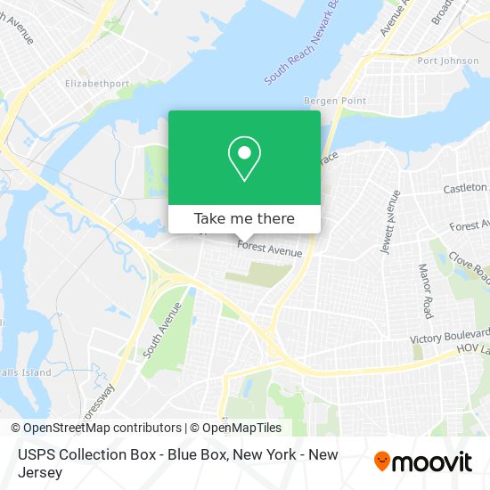 USPS Collection Box - Blue Box map