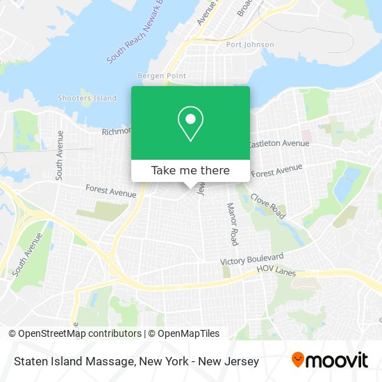 Mapa de Staten Island Massage