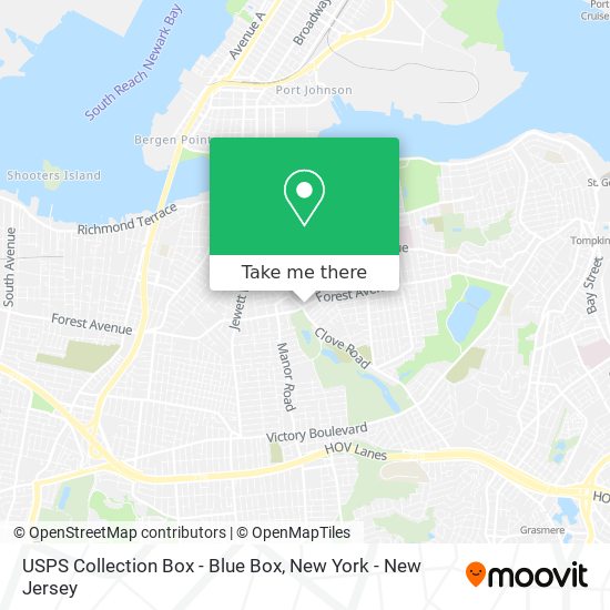 USPS Collection Box - Blue Box map