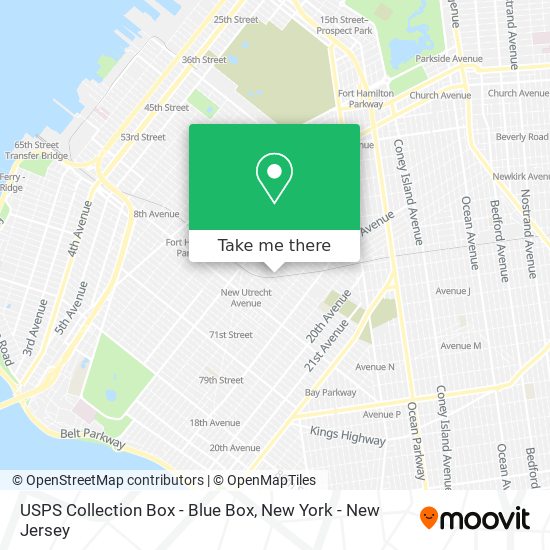 USPS Collection Box - Blue Box map