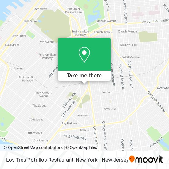Mapa de Los Tres Potrillos Restaurant