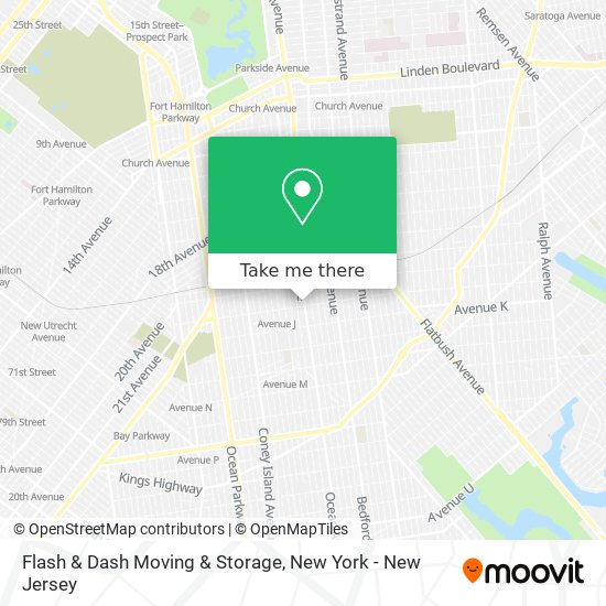 Mapa de Flash & Dash Moving & Storage