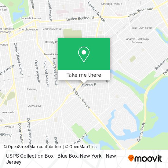 USPS Collection Box - Blue Box map