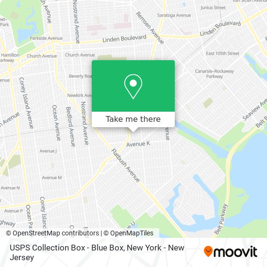 USPS Collection Box - Blue Box map