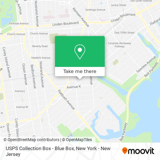 USPS Collection Box - Blue Box map