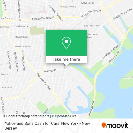 Yakov and Sons Cash for Cars map