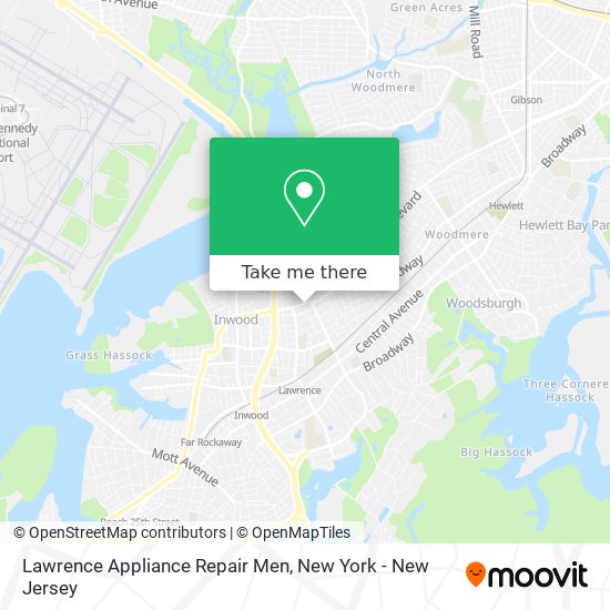 Lawrence Appliance Repair Men map