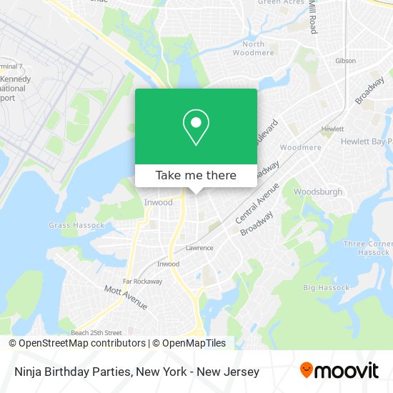 Ninja Birthday Parties map