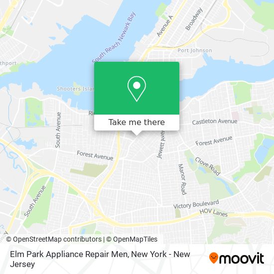 Elm Park Appliance Repair Men map