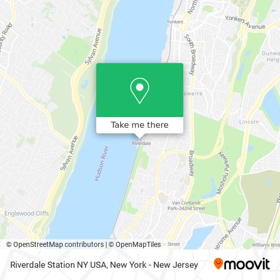 Riverdale Station NY USA map