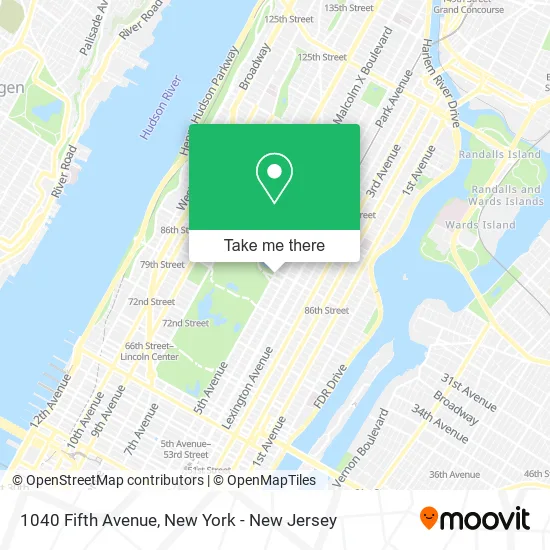 1040 Fifth Avenue map