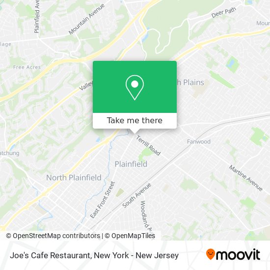 Joe's Cafe Restaurant map