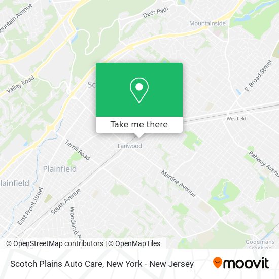 Mapa de Scotch Plains Auto Care