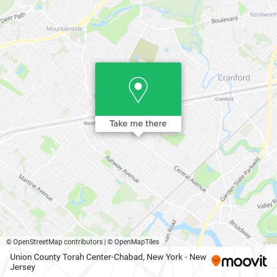 Union County Torah Center-Chabad map