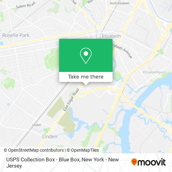 USPS Collection Box - Blue Box map